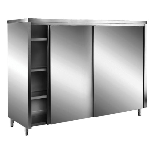 Saro - SARO Edelstahl-Lagerschrank,Schiebet.,Flachdach,160x60cm - GastroDeals