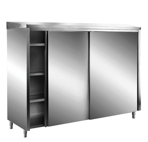 Saro - SARO Edelstahl-Lagerschrank,Schiebet.,Schrägdach,100x60cm - GastroDeals
