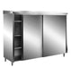 Saro - SARO Edelstahl-Lagerschrank,Schiebet.,Schrägdach,100x60cm - GastroDeals