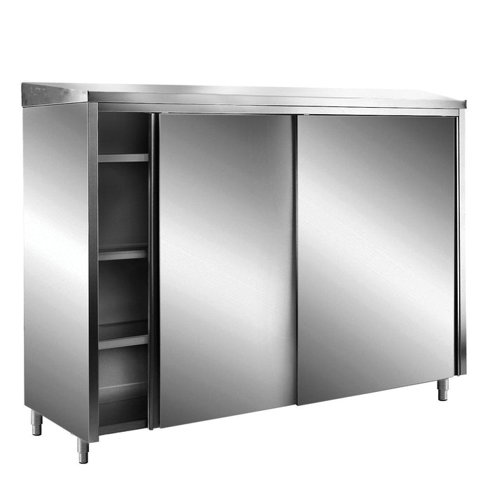 Saro - SARO Edelstahl-Lagerschrank,Schiebet.,Schrägdach,160x70cm - GastroDeals