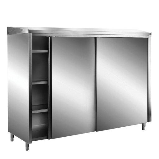 Saro - SARO Edelstahl-Lagerschrank,Schiebet.,Schrägdach,200x60cm - GastroDeals