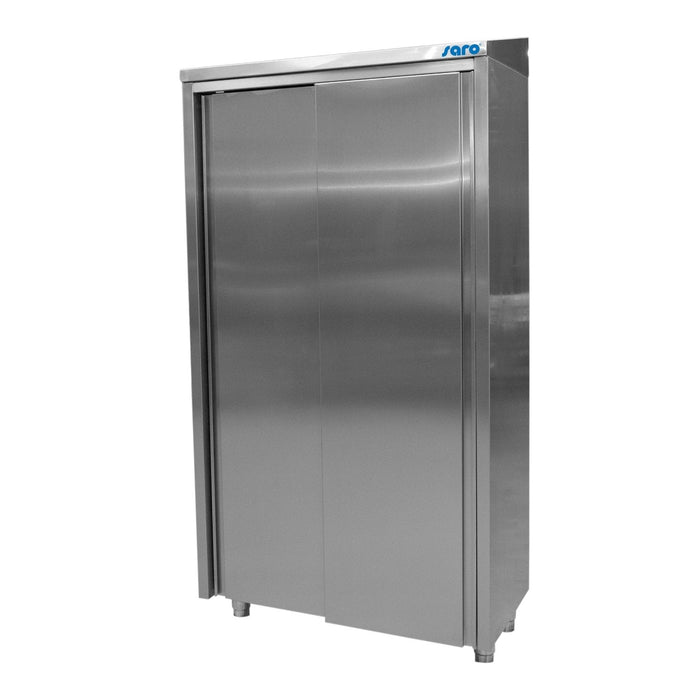 Saro - SARO Edelstahlhochschrank 2 Schiebetüren, Breite 1000mm - GastroDeals