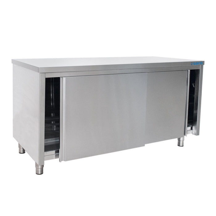 Saro - SARO Edelstahlschrank Schiebetür - T 600 x B 2000 mm - GastroDeals