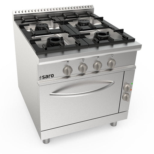 Saro - SARO Gasherd, Elektroofen, 4 Brenner, LQ / CUG4NE - GastroDeals