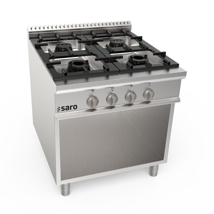 Saro - SARO Gasherd, offener Unterbau, 4 Brenner, LQ / CUG4BA - GastroDeals