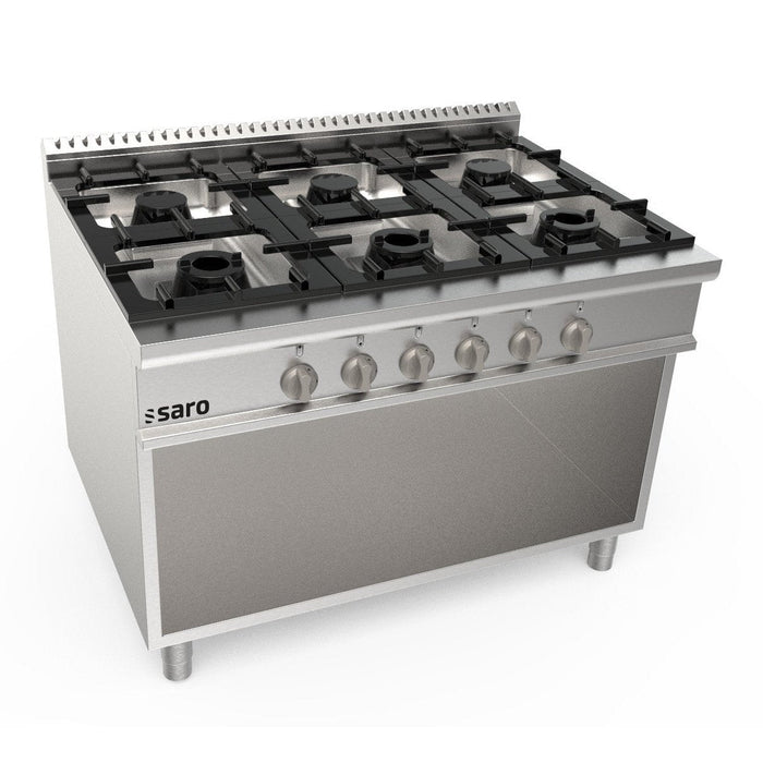 Saro - SARO Gasherd, offener Unterbau, 6 Brenner, LQ / CUG6BA - GastroDeals