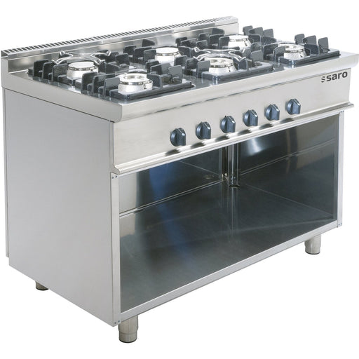 Saro - SARO Gasherd, offener Unterbau, Modell E7/KUPG6BA - GastroDeals