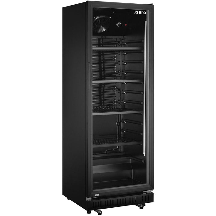 Saro - SARO Getränkekühlschrank, Glastür - schwarz, GTK 360 - GastroDeals