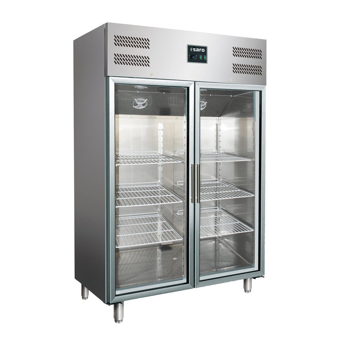 Saro - SARO Gewerbekühlschrank, Glastür. - 2/1 GN, GN 1200 TNG - GastroDeals