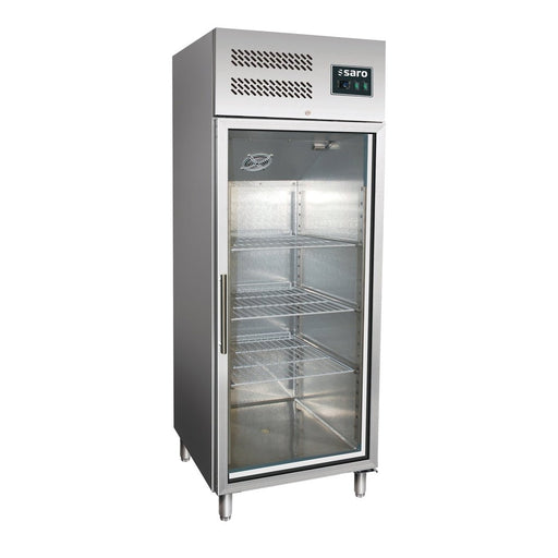 Saro - SARO Gewerbekühlschrank, Glastür - 2/1 GN, GN 600 TNG - GastroDeals