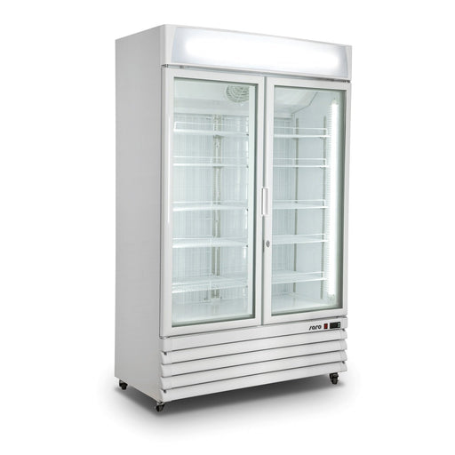 Saro - SARO Kühlschrank, 2 Glastüren - weiß, Modell G 885 - GastroDeals