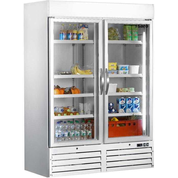 Saro - SARO Kühlschrank, 2 Glastüren - weiß, Modell G 920 - GastroDeals