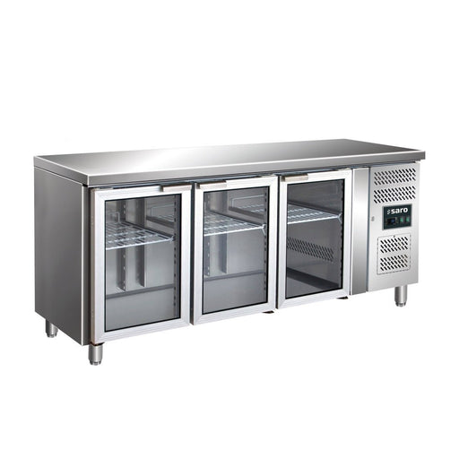 Saro - SARO Kühltisch, 3 Glastüren, Modell GN 3100 TNG - GastroDeals