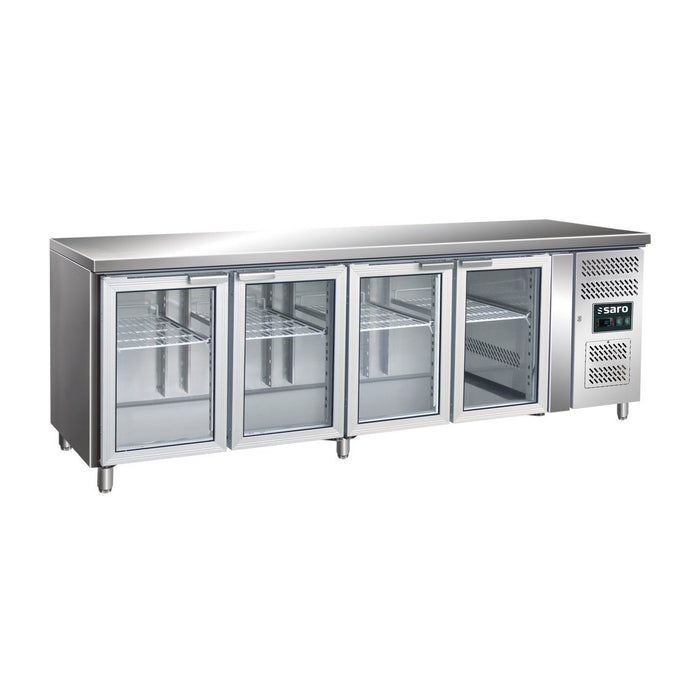 Saro - SARO Kühltisch, 4 Glastüren, Modell GN 4100 TNG - GastroDeals