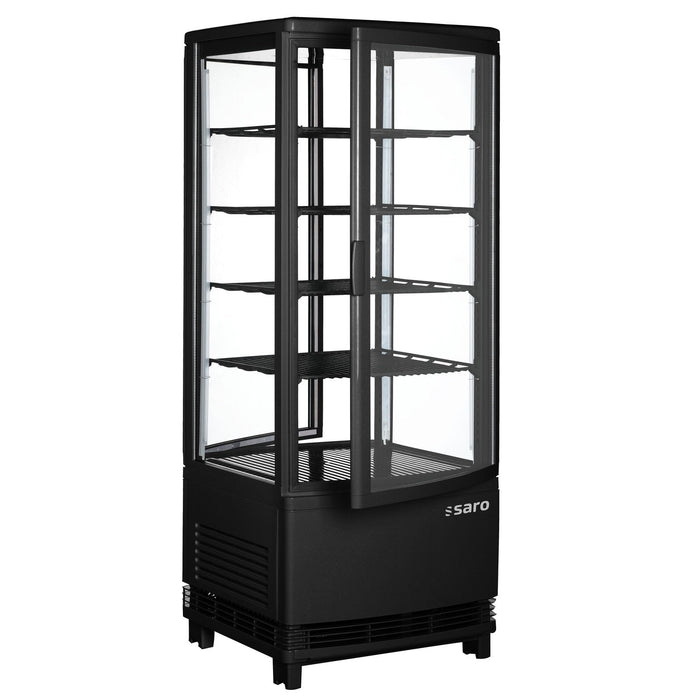Saro - SARO Kühlvitrine, Doppeltür, 98L, SC 100 DT schwarz - GastroDeals