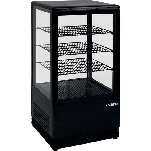 Saro - SARO Mini-Umluftkühlvitrine 68L, Modell SC 70 schwarz - GastroDeals