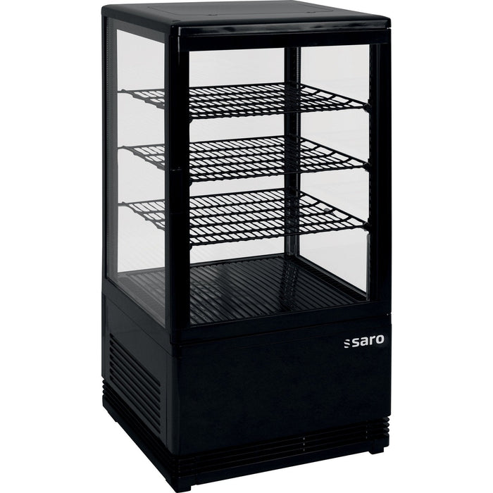 Saro - SARO Mini-Umluftkühlvitrine 68L, Modell SC 70 schwarz - GastroDeals