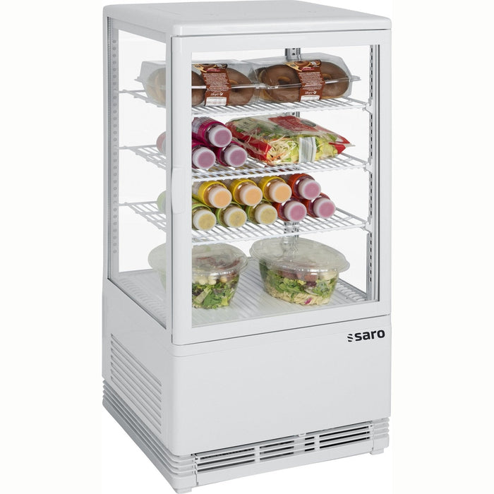Saro - SARO Mini-Umluftkühlvitrine 68L, Modell SC 70 weiß - GastroDeals