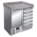 Saro - SARO Pizzatisch, 1 Tür+ 6 Schubladen, Modell PZ 4001 - GastroDeals