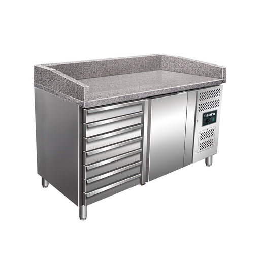 Saro - SARO Pizzatisch, 1 Tür + 7 Schubladen, MARGA PZ 1610 TN - GastroDeals