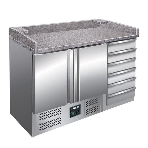 Saro - SARO Pizzatisch, 2 Türen + 6 Schubladen, Modell PZ 9001 - GastroDeals