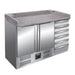 Saro - SARO Pizzatisch, 2 Türen + 6 Schubladen, Modell PZ 9001 - GastroDeals