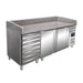 Saro - SARO Pizzatisch, 2 Türen + 7 Schubl., MARGA PZ 2610 TN - GastroDeals
