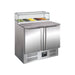 Saro - SARO Pizzatisch, 2 Türen, Glasaufsatz, Modell PS 200 G - GastroDeals