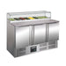 Saro - SARO Pizzatisch, 3 Türen, Glasaufsatz, Modell PS 300 G - GastroDeals