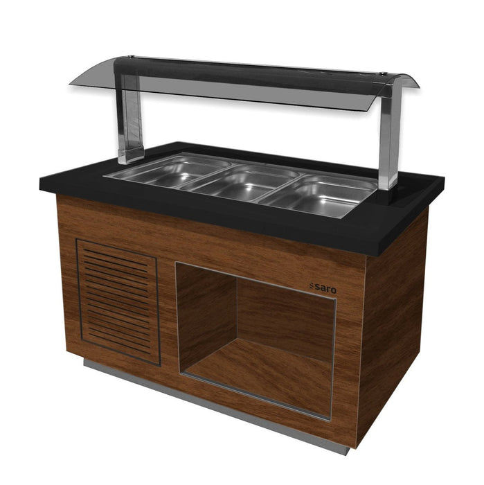 Saro - SARO Salatbar, 3x 1/1 GN, PREMIUM LINE SB-K130 Walnuss - GastroDeals