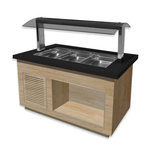 Saro - SARO Salatbar für 3x 1/3 GN, PREMIUM LINE SB-K130 Eiche - GastroDeals