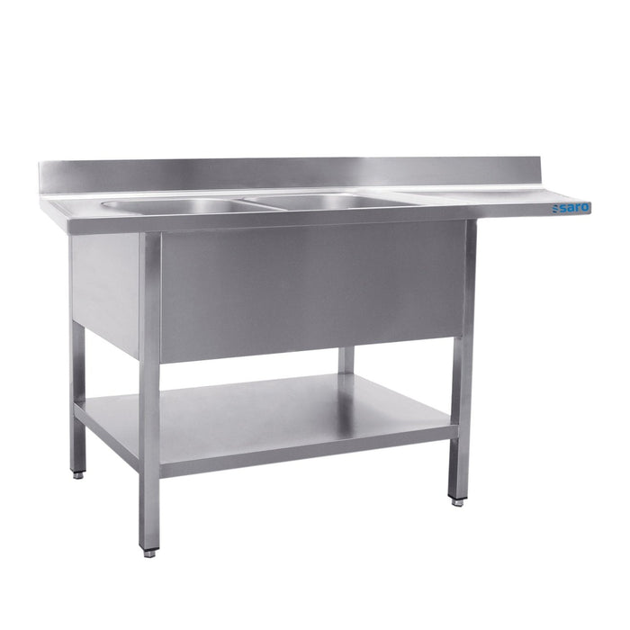 Saro - SARO Spülcenter 2 Becken, links - B 2000 x T 600 mm - GastroDeals