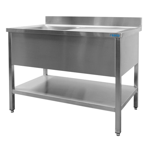 Saro - SARO Spültisch 1 Becken, links - B 1400 x T 600 mm - GastroDeals