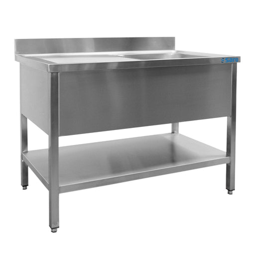 Saro - SARO Spültisch 1 Becken, rechts - B 2000 x T 700 mm - GastroDeals