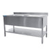 Saro - SARO Spültisch 2 Becken, links - B 2000 x T 700 mm - GastroDeals