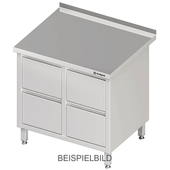 Stalgast - Schubladenschrank mit 2x2 Schubladen, 840x600x850 mm, ohne Aufkantung, verschweißt - GastroDeals