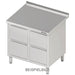Stalgast - Schubladenschrank mit 2x2 Schubladen, 840x700x850 mm, ohne Aufkantung, verschweißt - GastroDeals