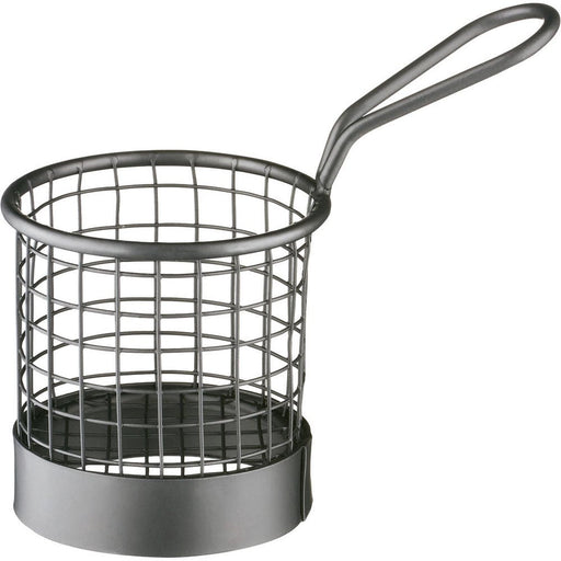 Stalgast - Servier-Frittierkorb rund, Ø 80 mm, schwarz - GastroDeals