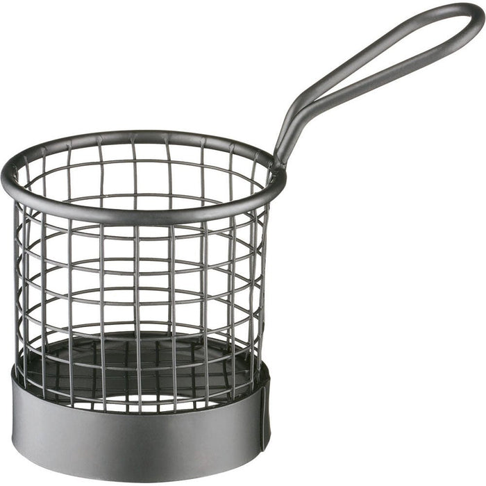Stalgast - Servier-Frittierkorb rund, Ø 80 mm, schwarz - GastroDeals