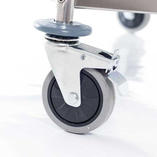 Stalgast - Servierwagen aus Edelstahl, mit drei Borden, 845 x 525 x 940 mm (BxTxH) - GastroDeals