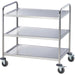 Stalgast - Servierwagen aus Edelstahl, mit drei Borden, 860 x 540 x 920 mm (BxTxH) - GastroDeals