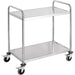 Stalgast - Servierwagen aus Edelstahl, mit zwei Borden, 845 x 525 x 940 mm (BxTxH) - GastroDeals