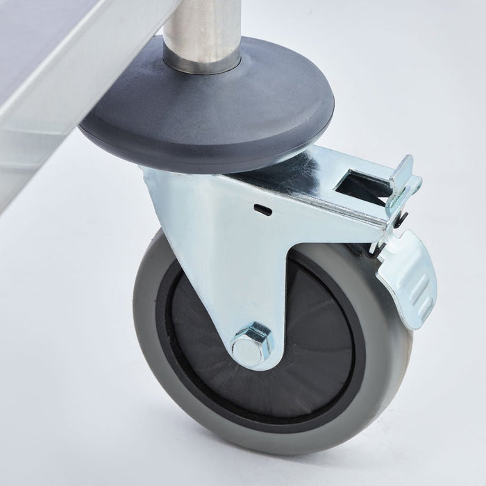 Stalgast - Servierwagen aus Edelstahl, mit zwei Borden, 860 x 540 x 940 mm (BxTxH) - GastroDeals