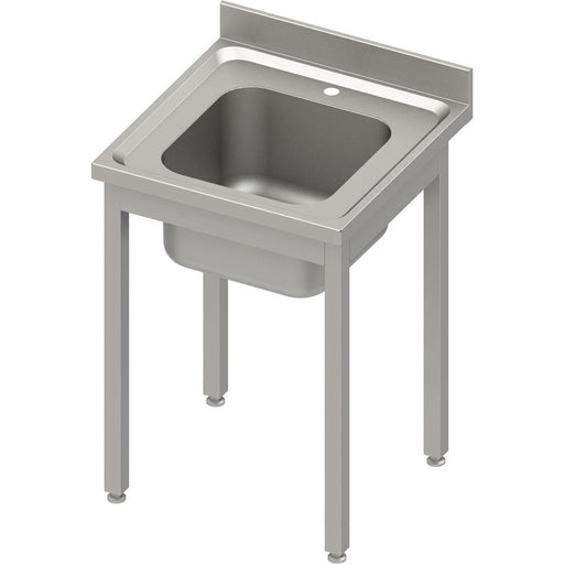 Stalgast - Spültisch ECO ohne Grundboden 600x600x850 mm, mit einem Becken, mit Aufkantung, Selbstmontage (AISI201) - GastroDeals