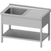 Stalgast - Spültisch mit Grundboden 1400x600x850 mm, mit einem Becken links, mit Aufkantung, verschweißt - GastroDeals