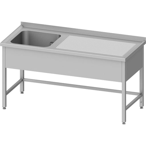 Stalgast - Spültisch ohne Grundboden, 1900x700x850 mm, mit einem Becken links, mit Aufkantung, verschweißt - GastroDeals