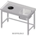Stalgast - Spültisch ohne Grundboden, mit Abfallloch, 1200x700x850 mm, mit einem Becken links, mit Aufkantung, verschweißt - GastroDeals