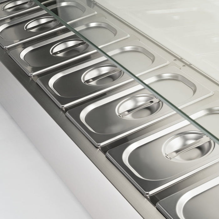 Stalgast - STARLINE Kühlaufsatzvitrine, 10x GN 1/4, 2000x335x400 mm (BxTxH) - GastroDeals