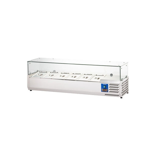 Stalgast - STARLINE Kühlaufsatzvitrine, 6x GN 1/3, 1500x395x400 mm (BxTxH) - GastroDeals