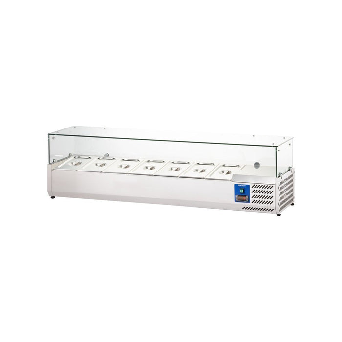 Stalgast - STARLINE Kühlaufsatzvitrine, 7x GN 1/3, 1600x395x400 mm (BxTxH) - GastroDeals
